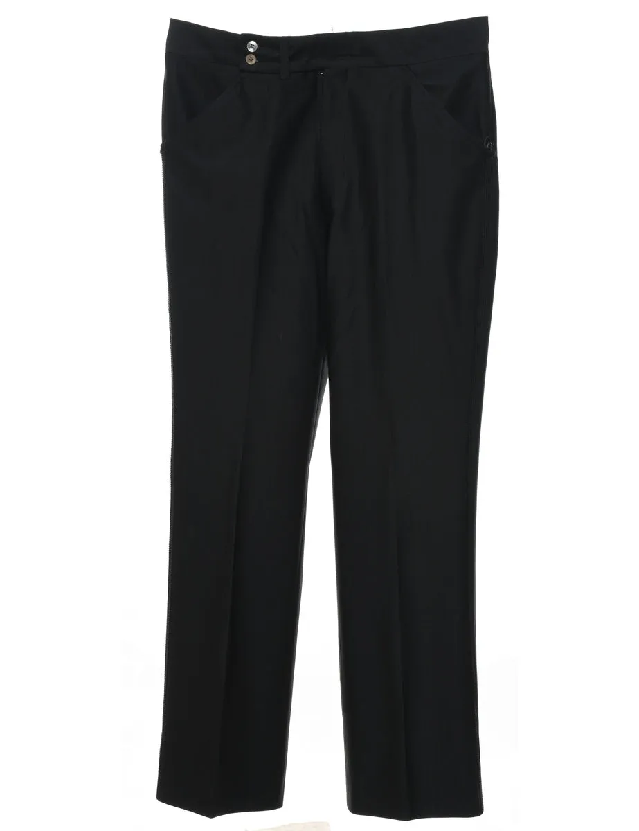 1970s Classic Black Suit Trousers - W32 L31