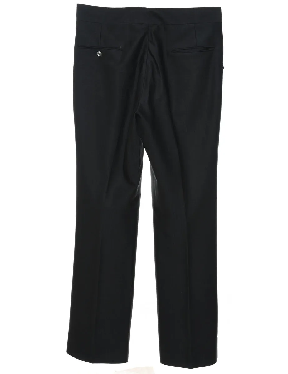 1970s Classic Black Suit Trousers - W32 L31