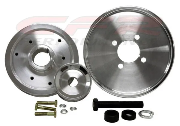 4.6L FORD MUSTANG GT COBRA 01-04 BILLET SERPENTINE PULLEY SET - POLISHED