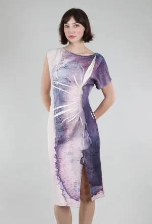 Abstract Scuba Dress, Mauve