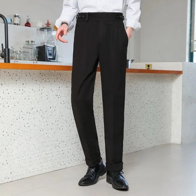 Advbridge -  Men Autumn Winter Fashion Thick Woolen Suit Pants Men Business Formal Wear Pants Male Long Straight Dress Trousers H361