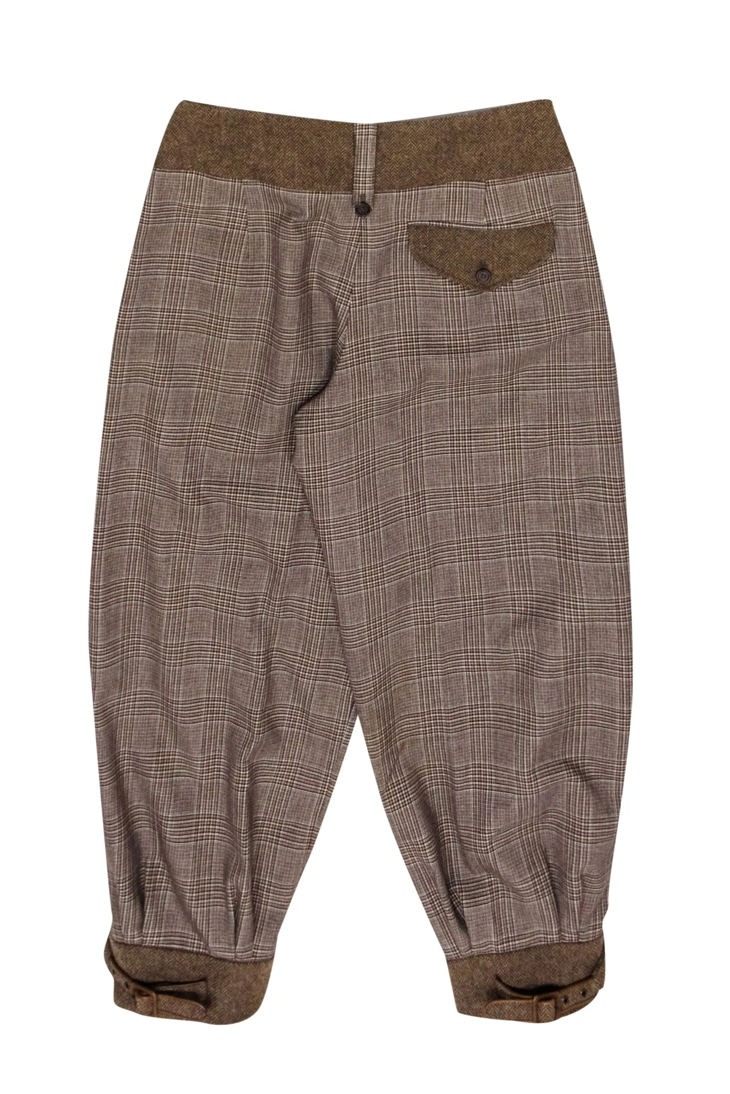 Alexander McQueen - Brown Plaid Tapered Ankle Pants Sz 8