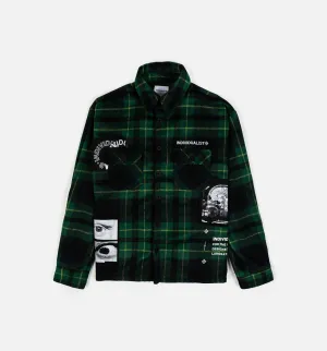 All Eyes Flannel Mens Shirt - Green