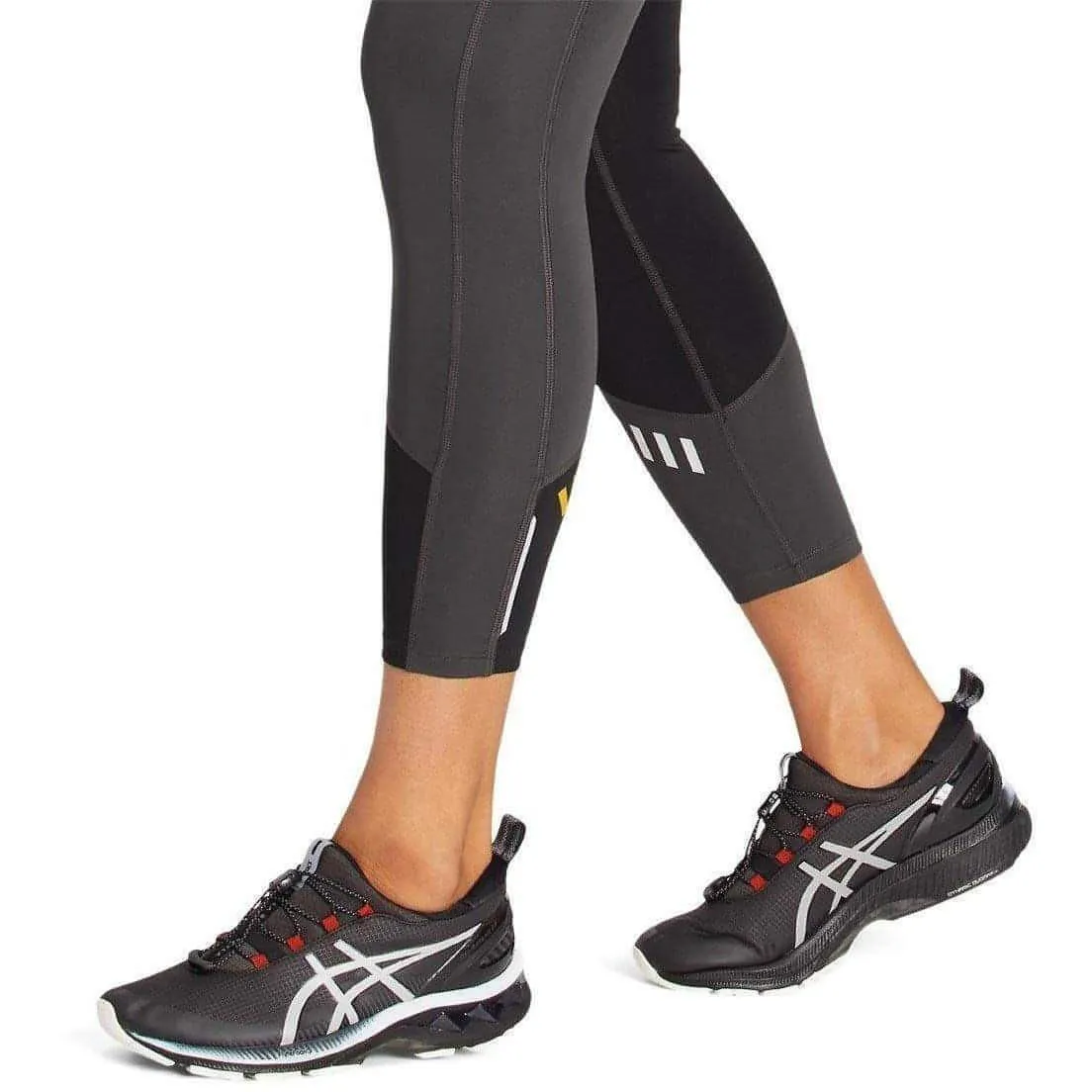 Asics Lite-Show Womens Long Running Tights - Grey