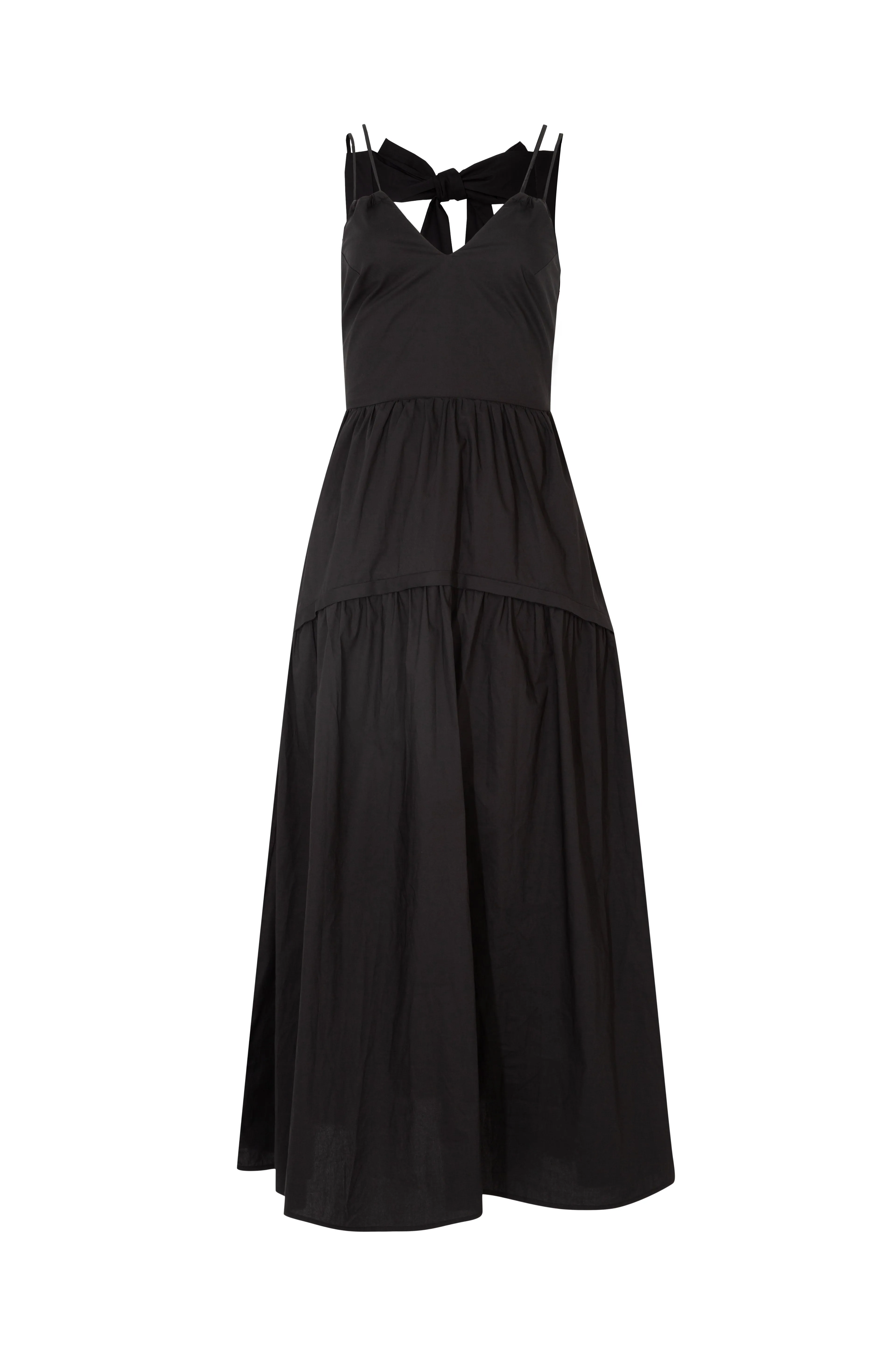 BELLA BOW DRESS LOOKING POLISHED -Black