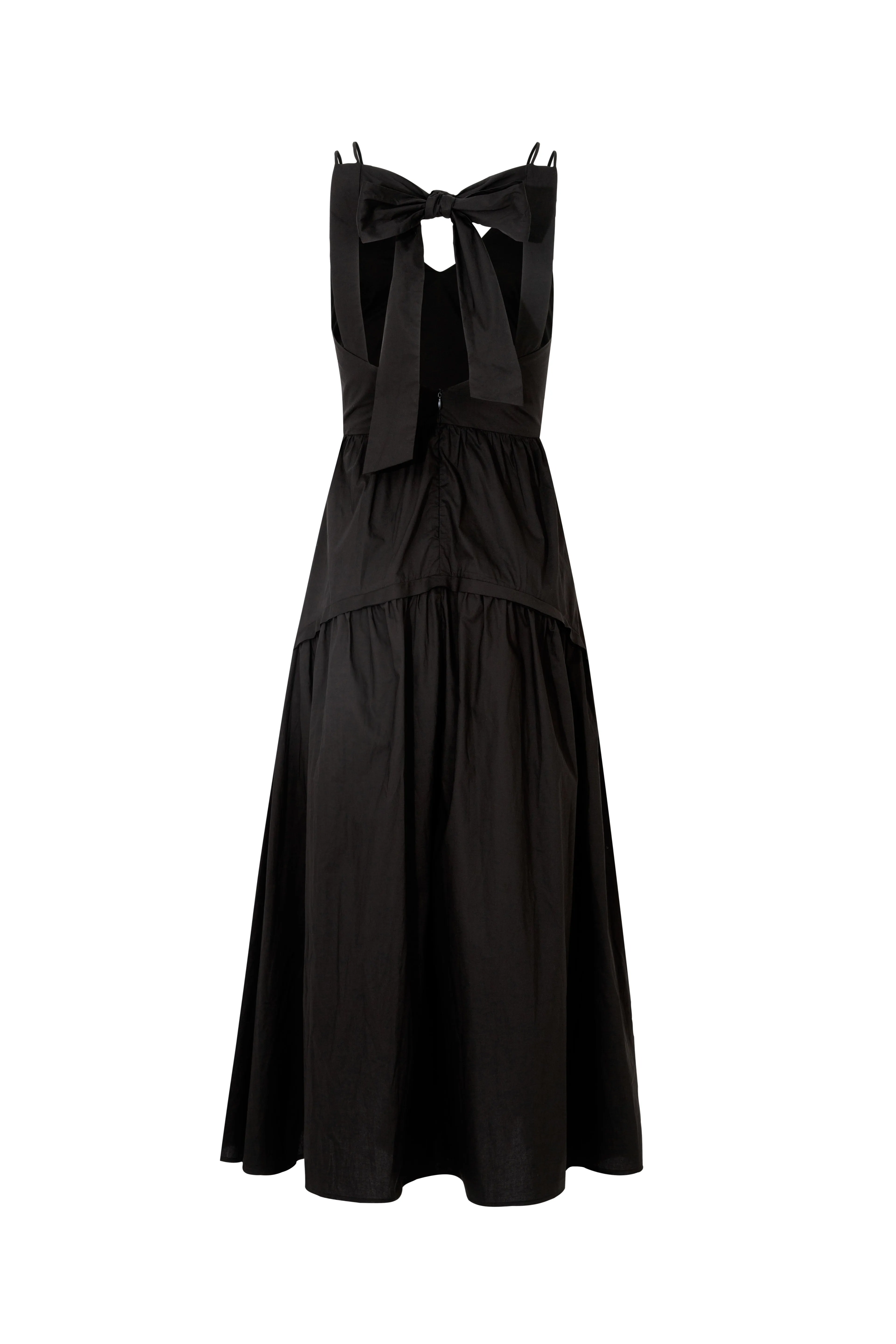 BELLA BOW DRESS LOOKING POLISHED -Black