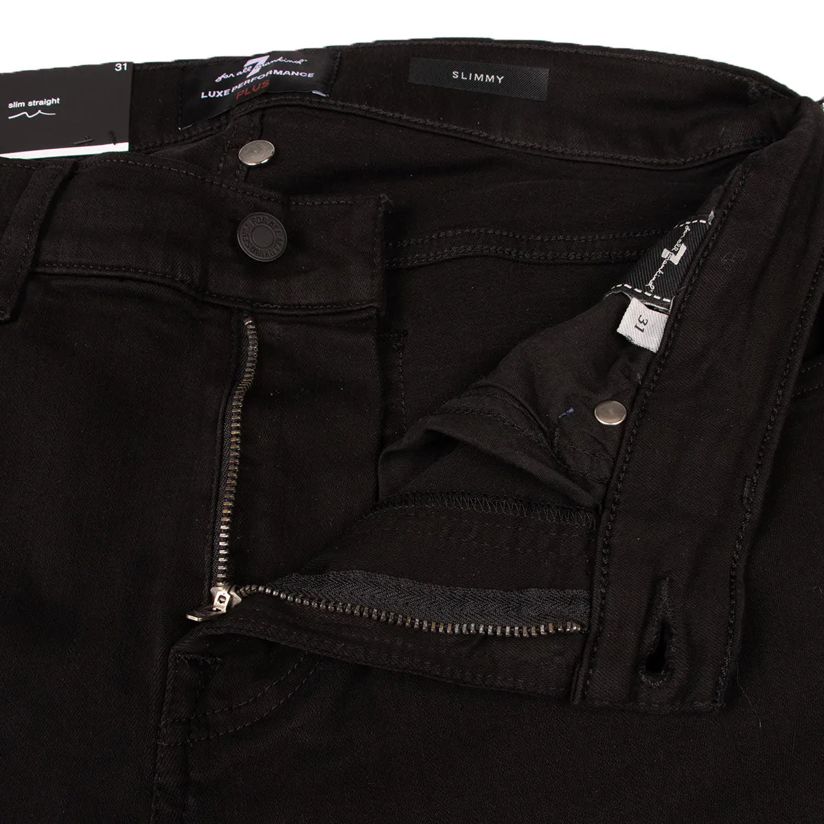 Black Slimmy Slim Straight Jeans