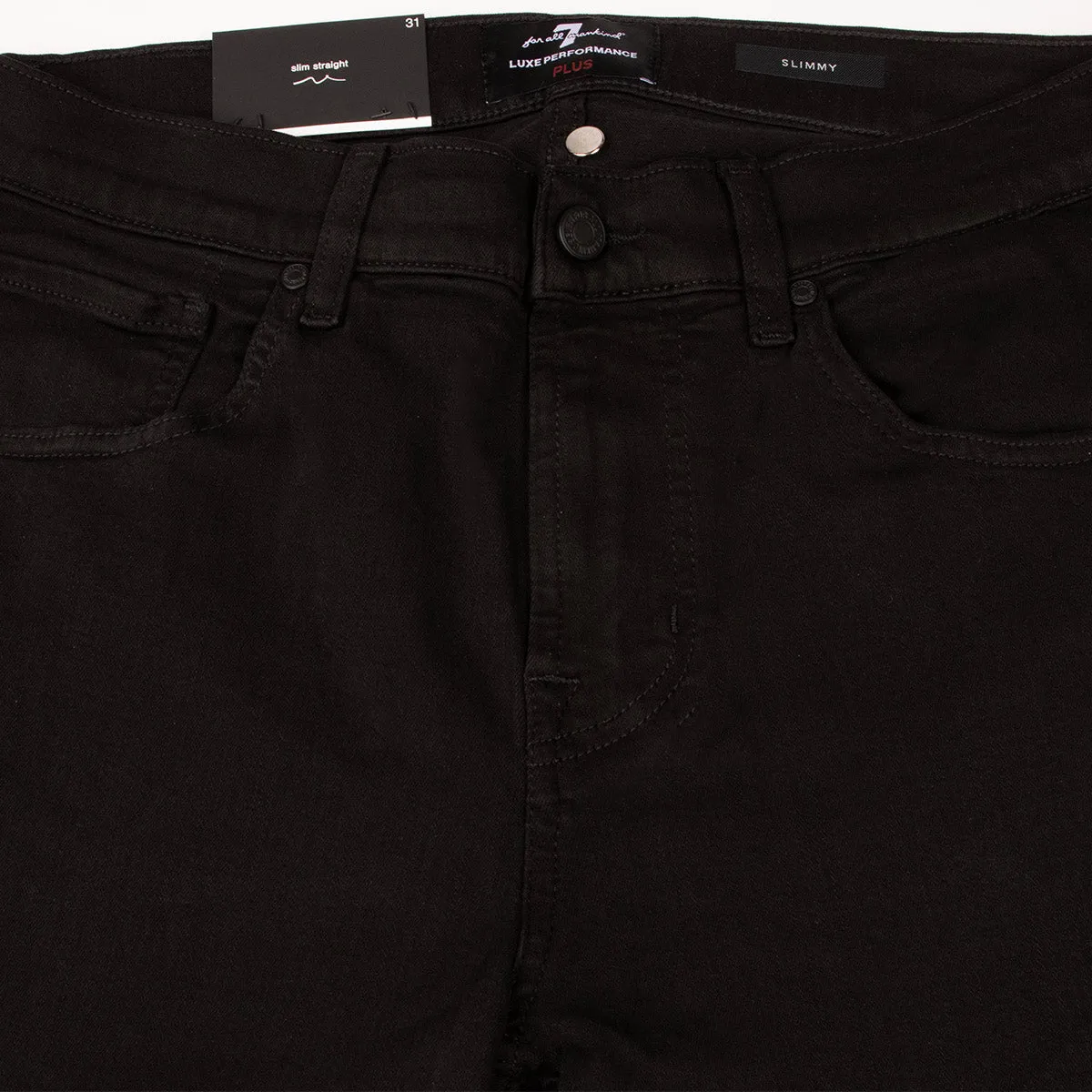 Black Slimmy Slim Straight Jeans