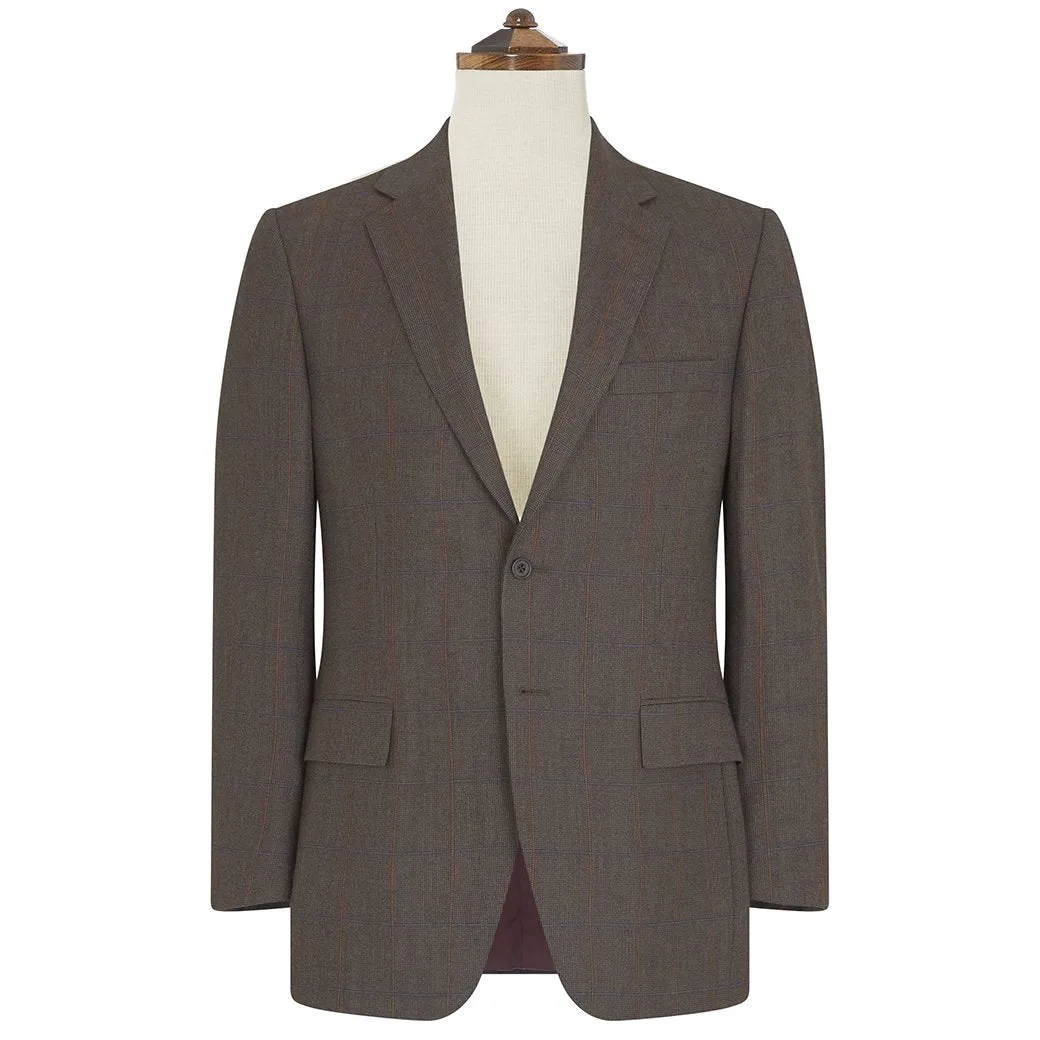 Cambridge Brown and Blue Birdseye Check Suit