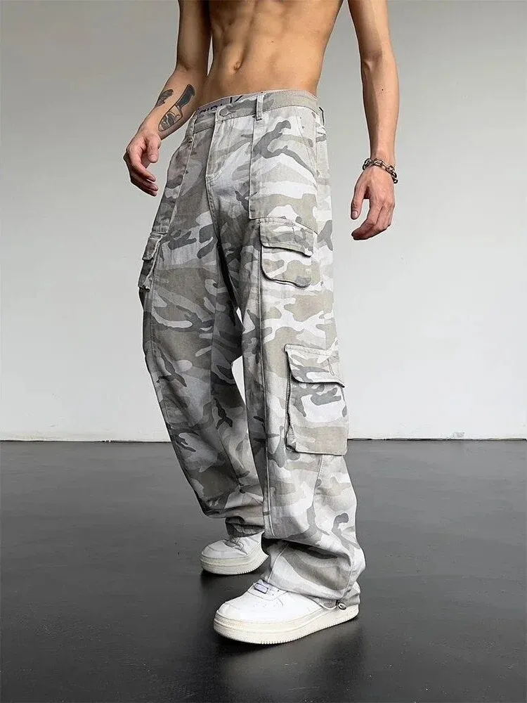 Camouflage Straight Loose Pants