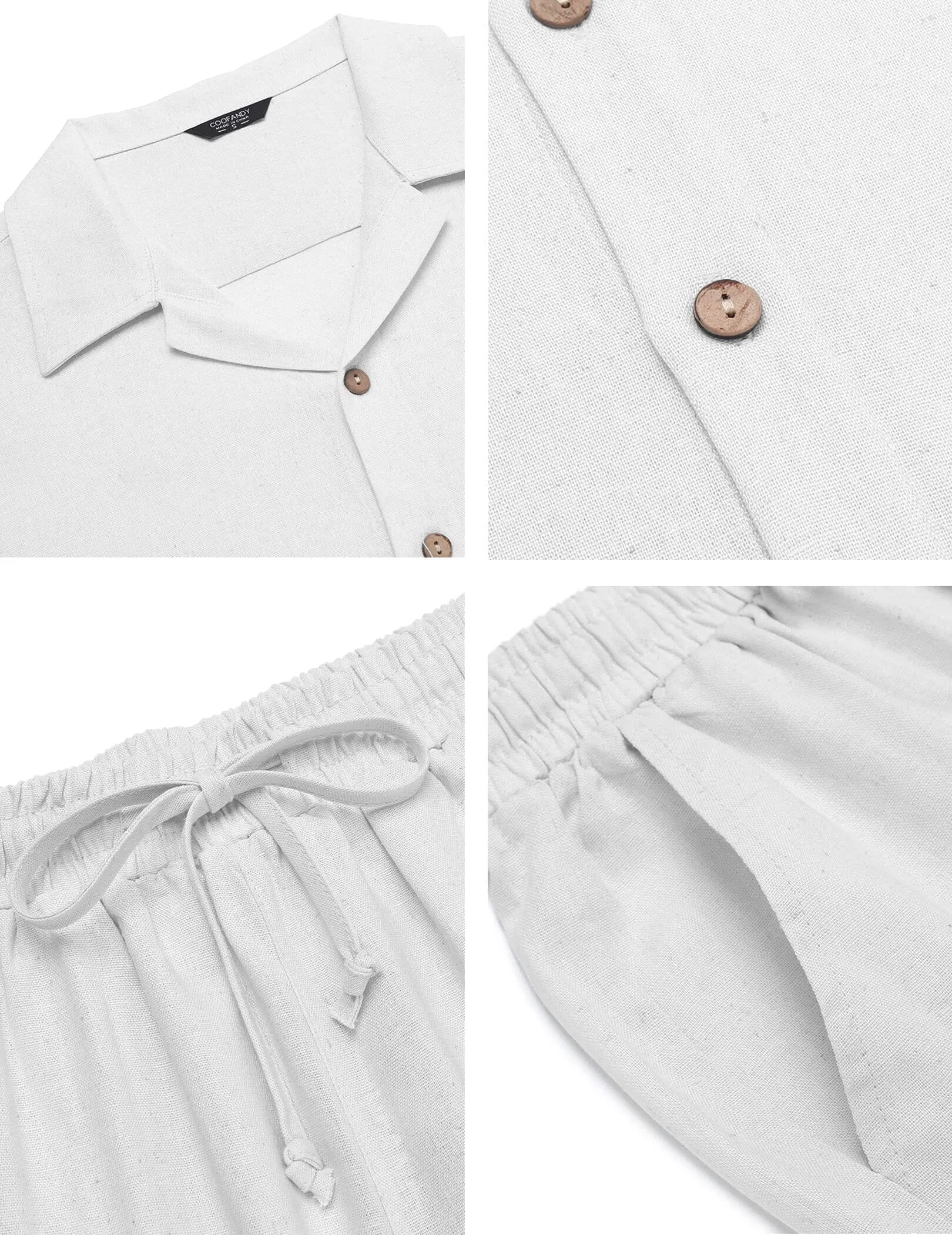 Casual Linen Style Beach Shirt Sets (US Only)