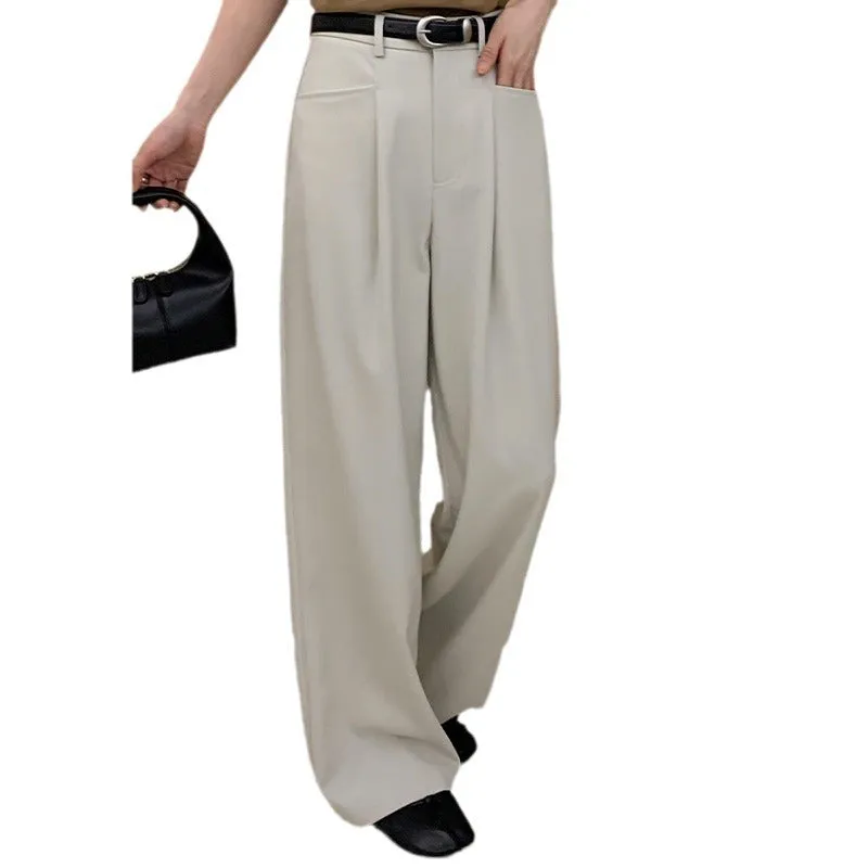 Casual Pants Idle Style Draped Pants