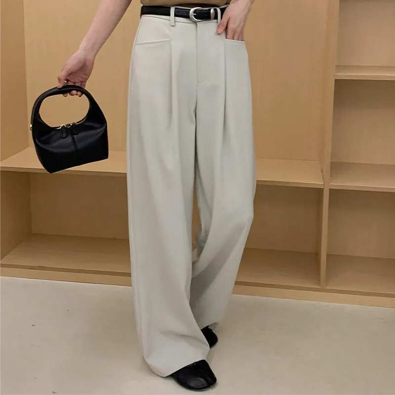 Casual Pants Idle Style Draped Pants