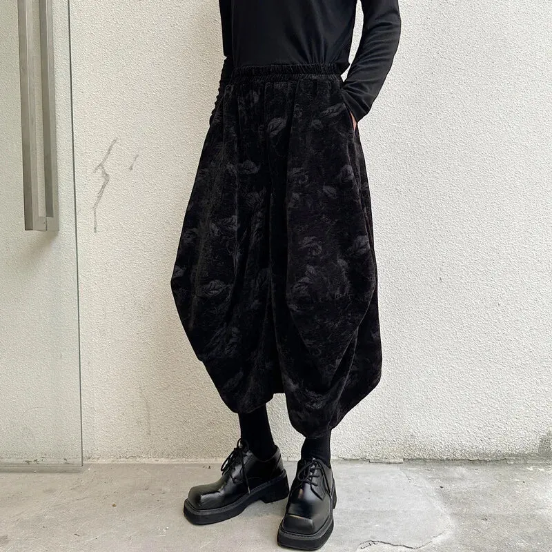 Casual Velvet Bud Harem Pants