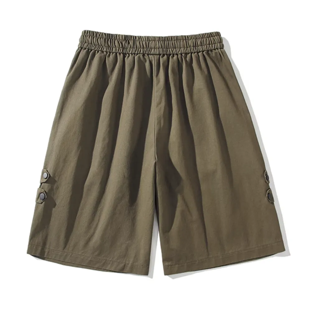 Classic Versatile Solid Color Cargo Shorts