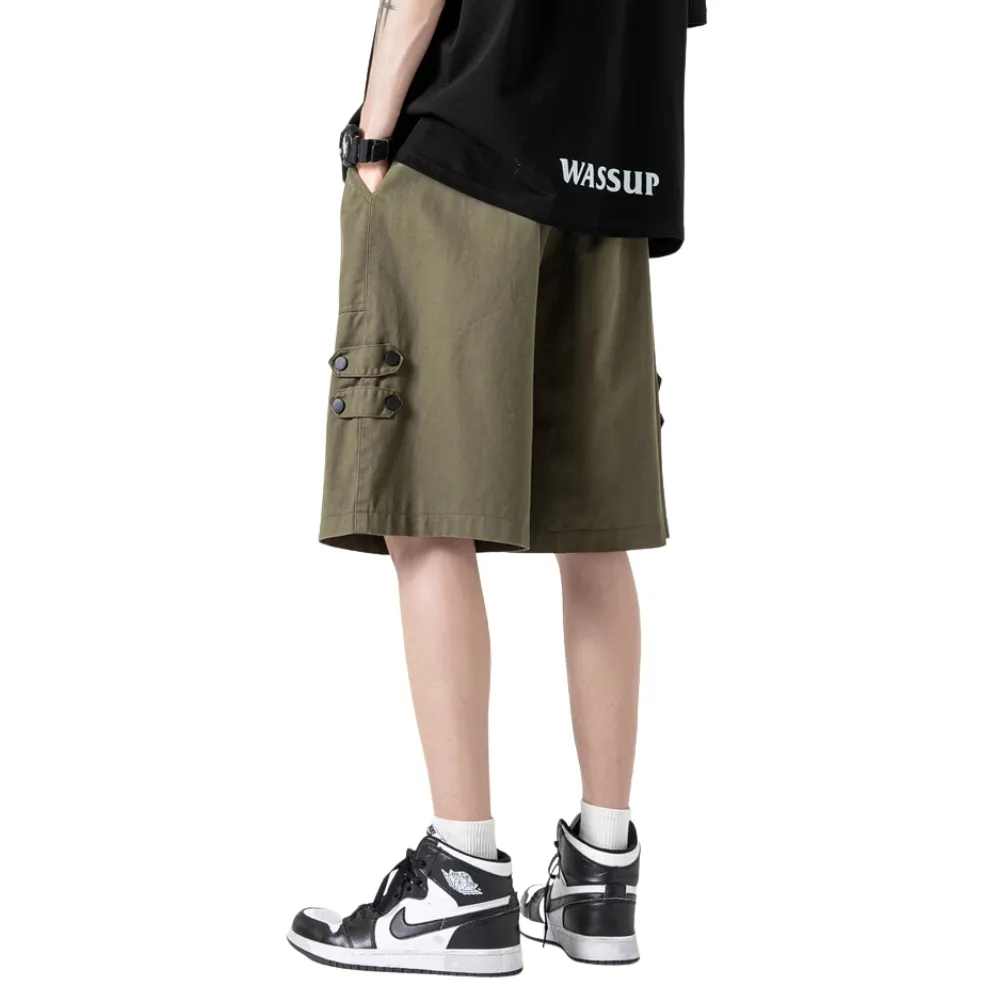 Classic Versatile Solid Color Cargo Shorts