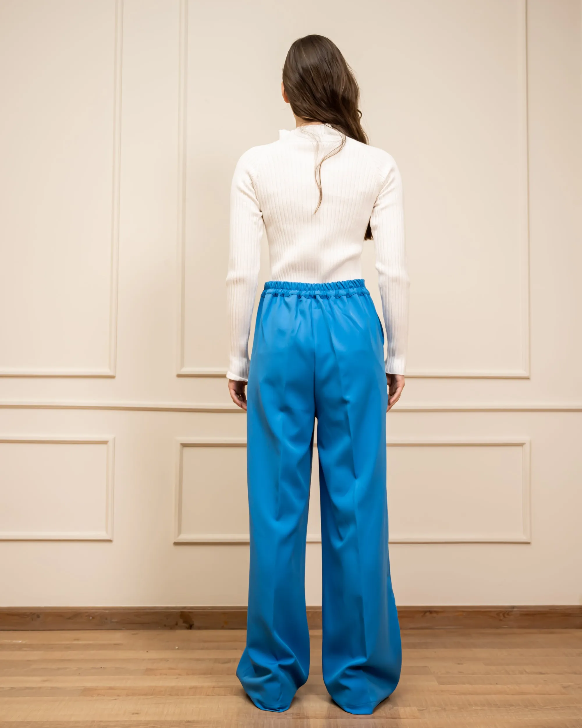 CLASSIC WIDE LEG PANT -BLUE