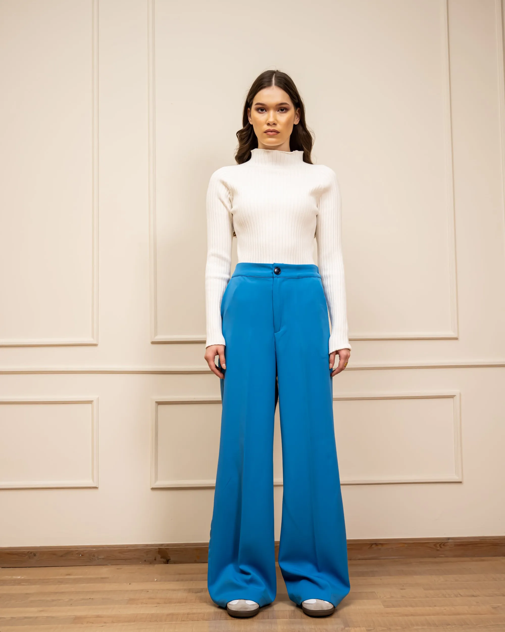 CLASSIC WIDE LEG PANT -BLUE