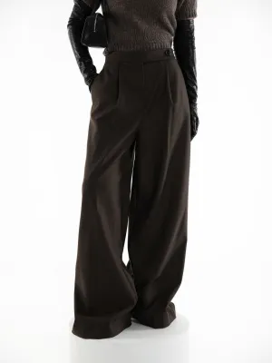 CLASSIC WIDE PLEATED PALAZZO PANTS