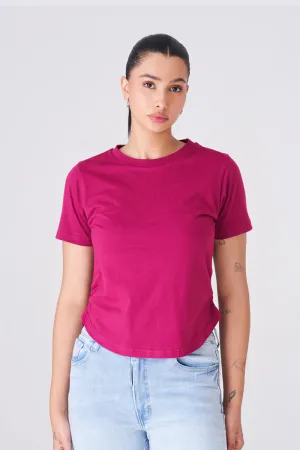 Comfortable and Versatile Plum Red T-Shirt