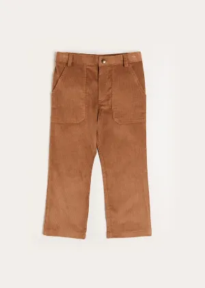 Corduroy Pocket Detail Trousers in Caramel (4-10yrs)