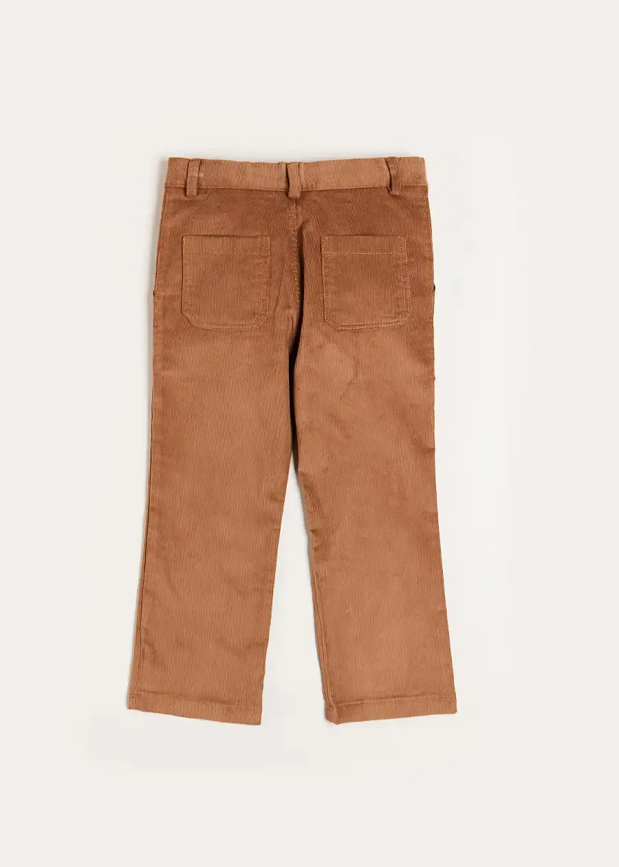 Corduroy Pocket Detail Trousers in Caramel (4-10yrs)