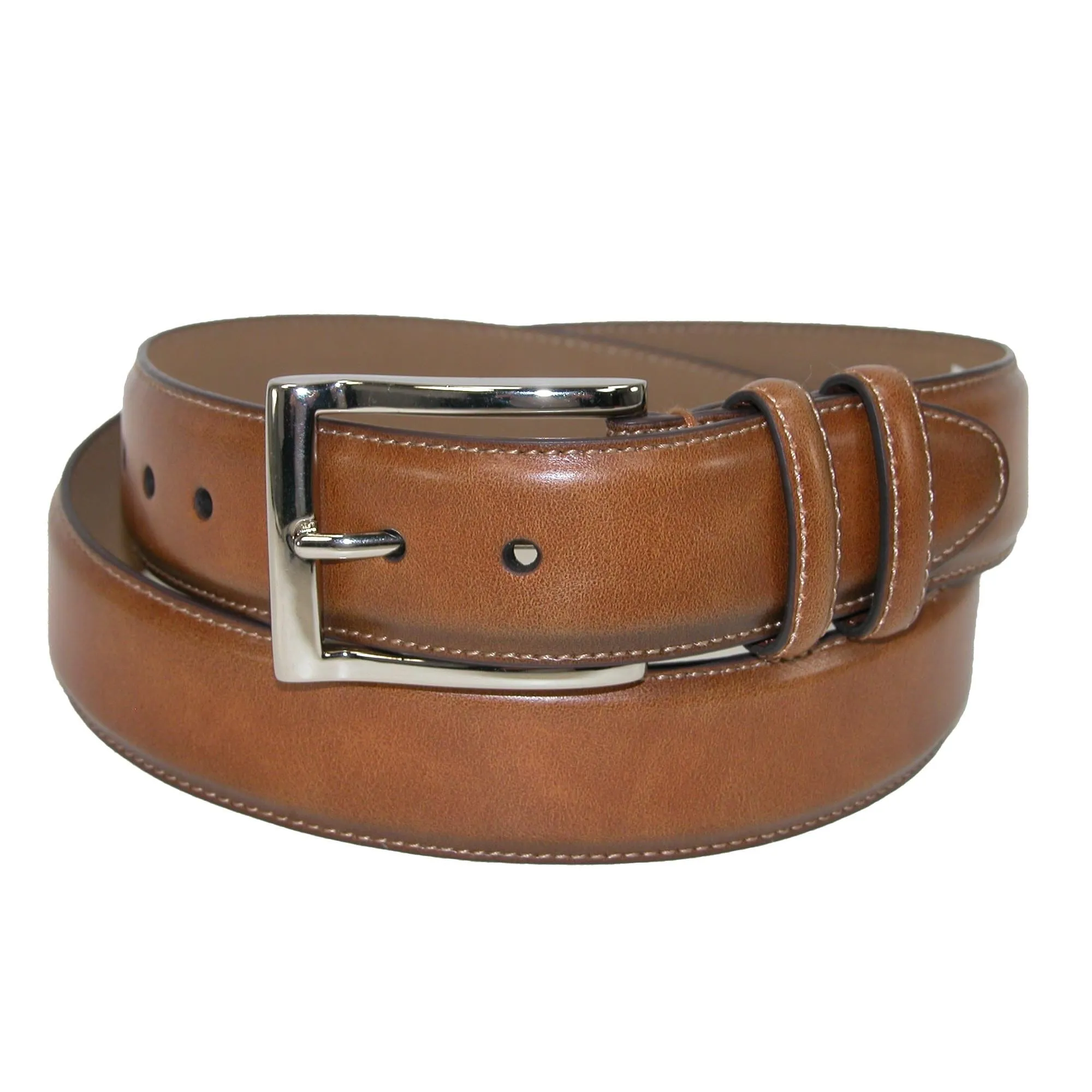 Danbury Men's Leather Cognac Double Loop Belt