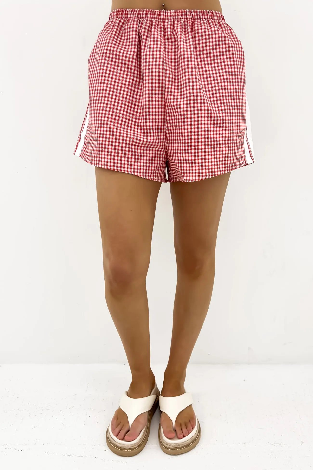 Delora Short Red Gingham