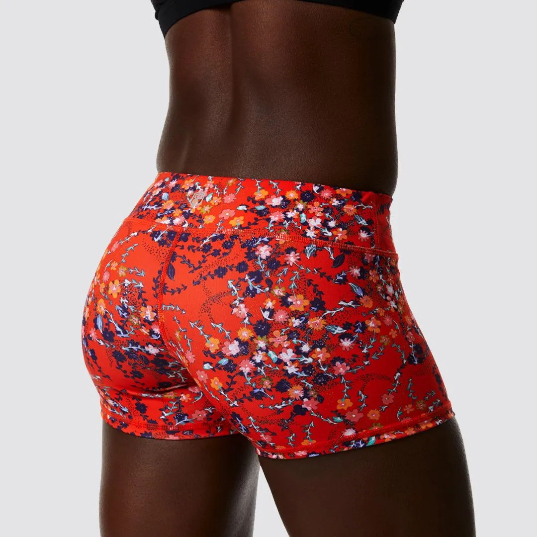 Double Take Booty Short (Fiery Floral)