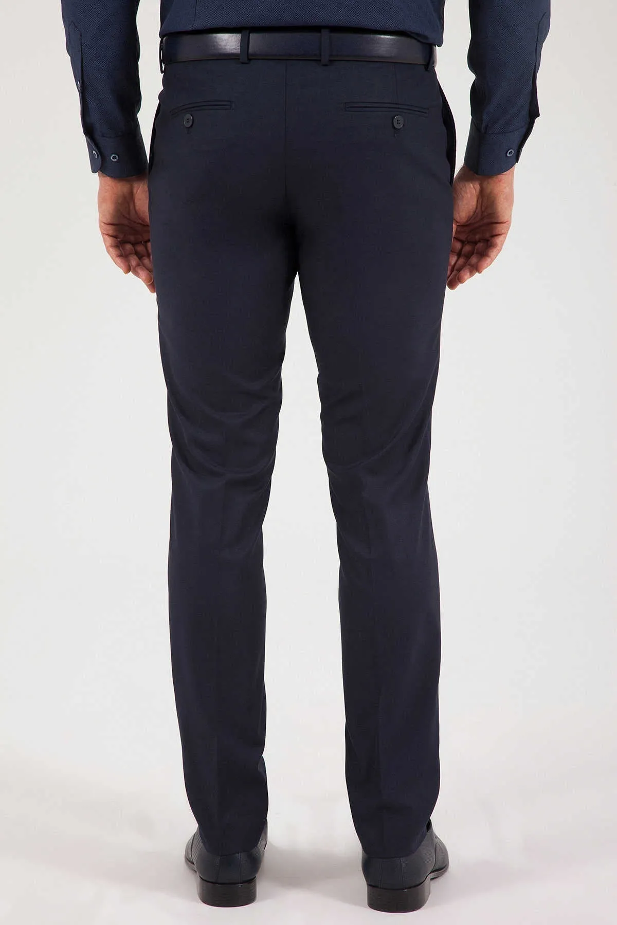 Dynamic Fit Low Waist Navy Dress Pants