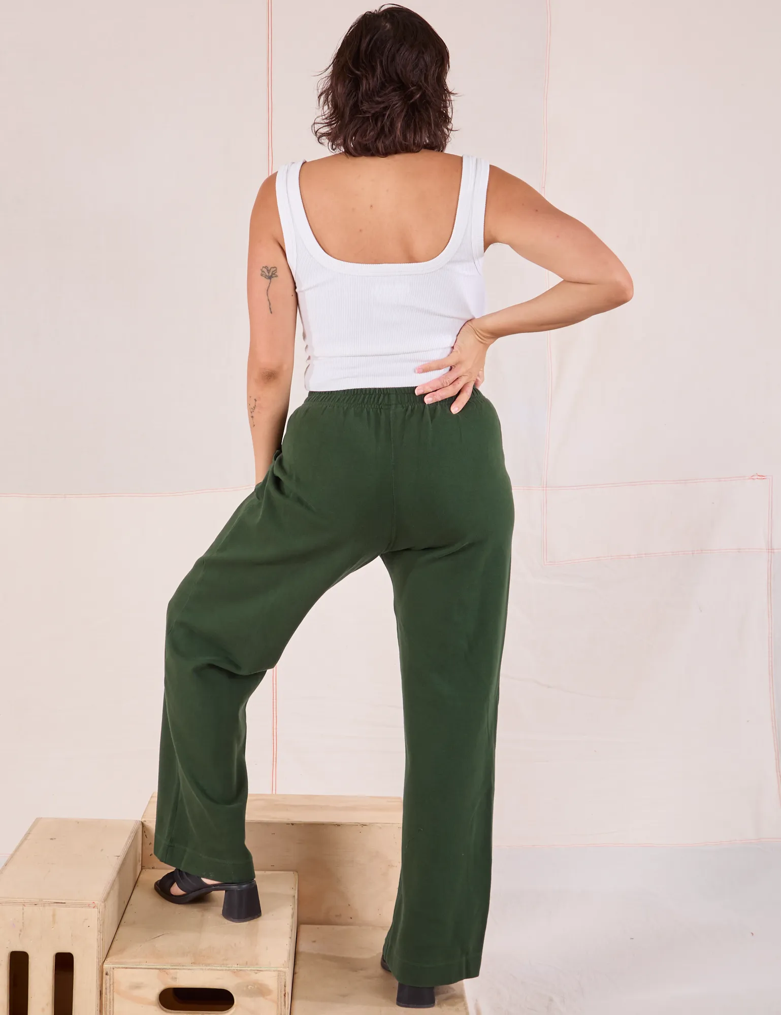 Easy Western Pants - Swamp Green