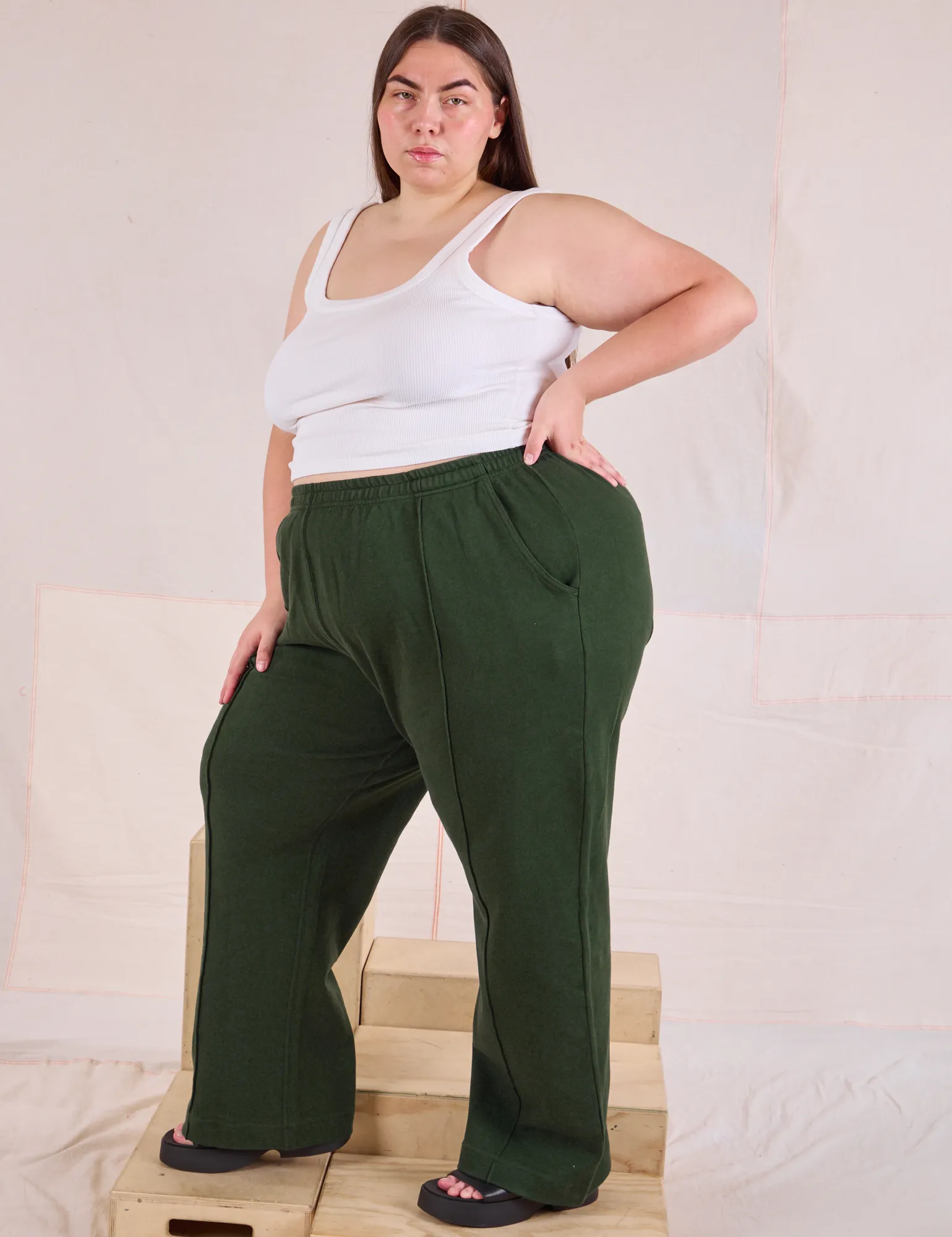 Easy Western Pants - Swamp Green