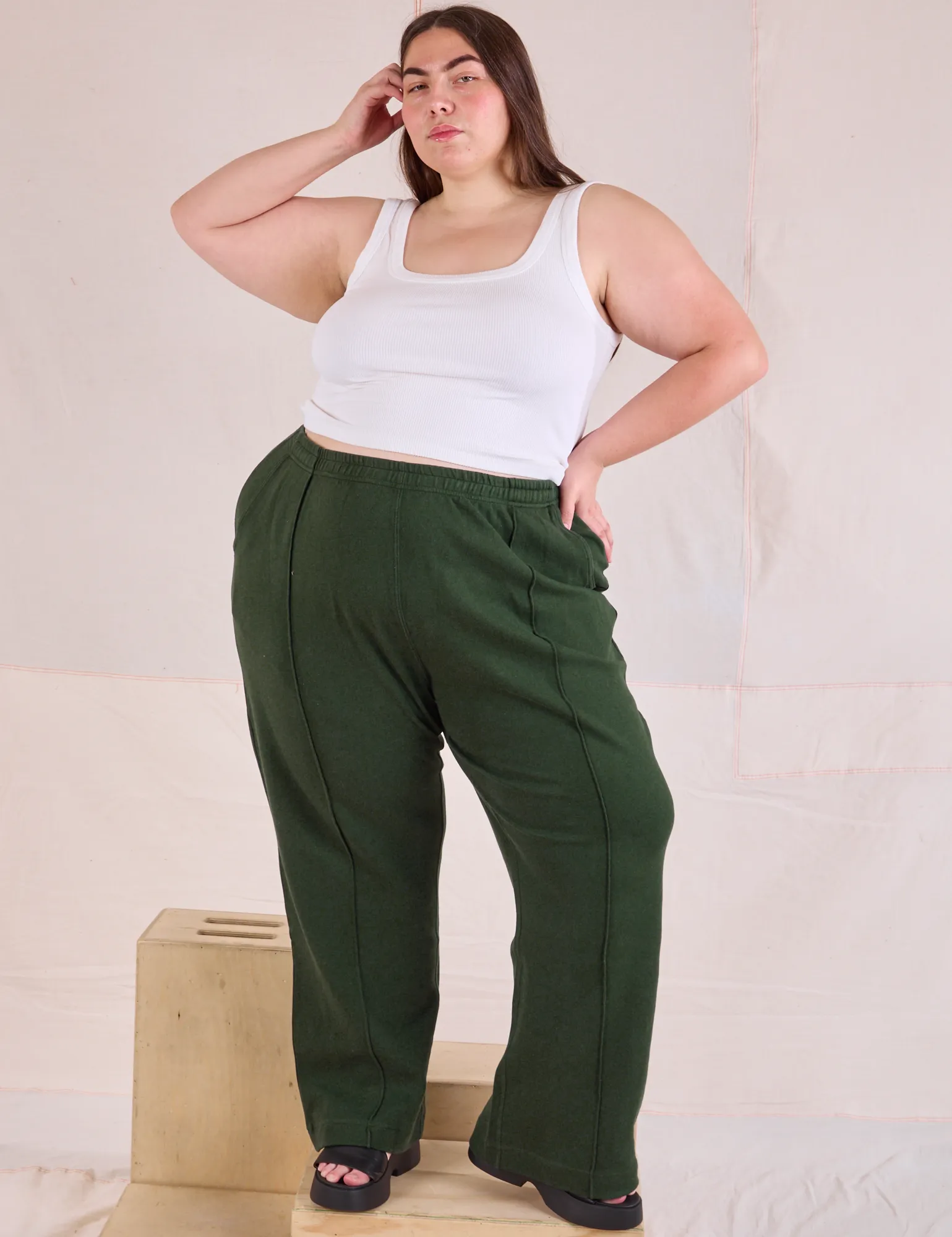 Easy Western Pants - Swamp Green