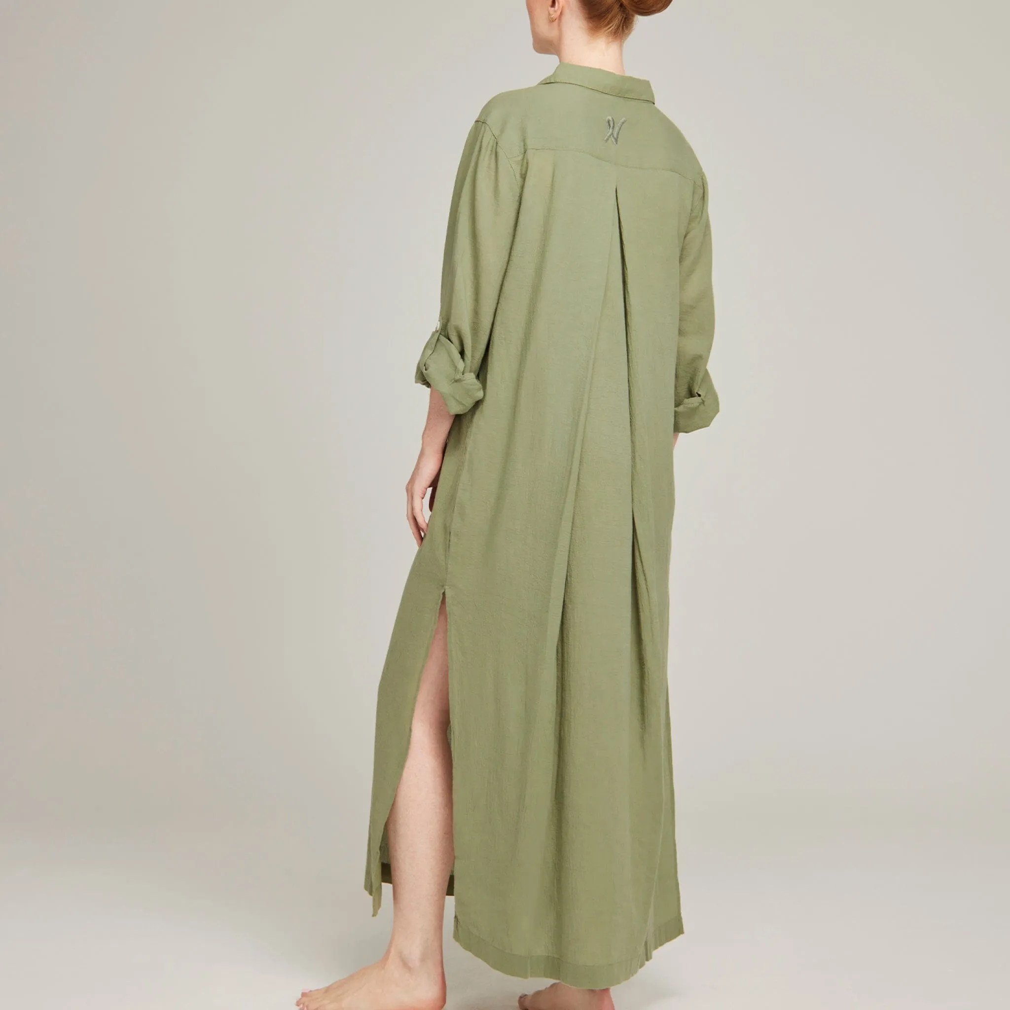 Floor length relaxed fit nightshirt [Sage]