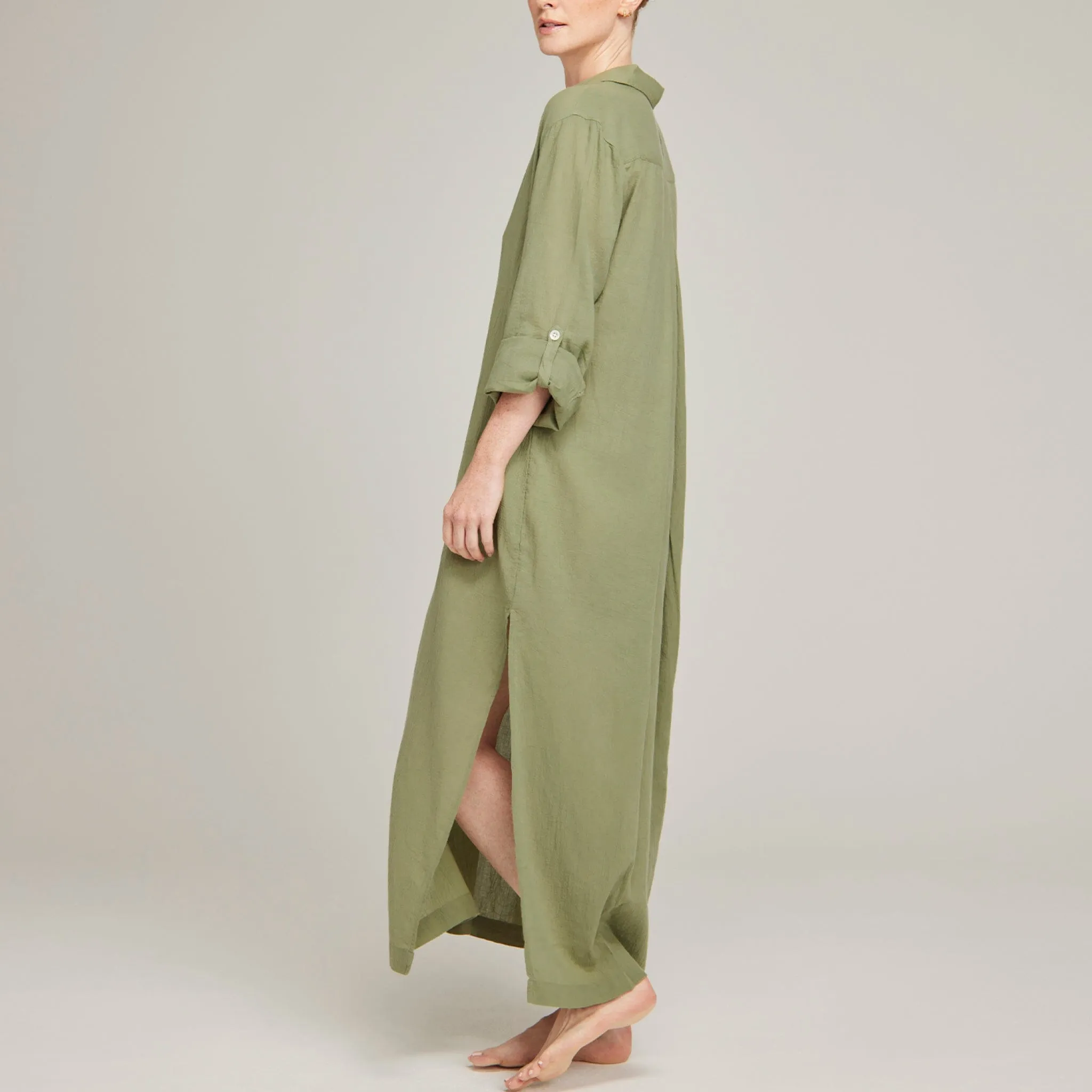 Floor length relaxed fit nightshirt [Sage]