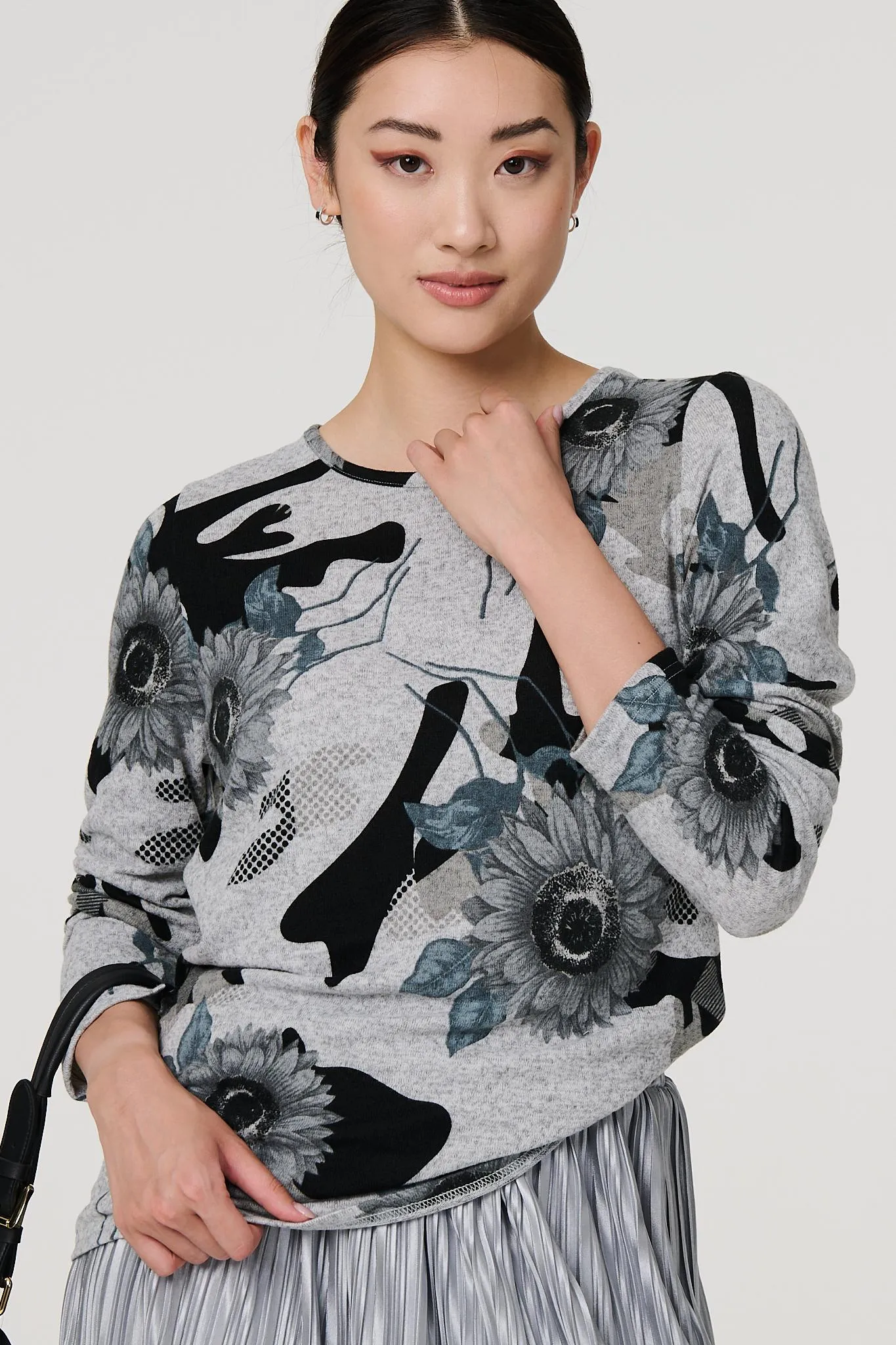 Floral Relaxed Long Sleeve Top