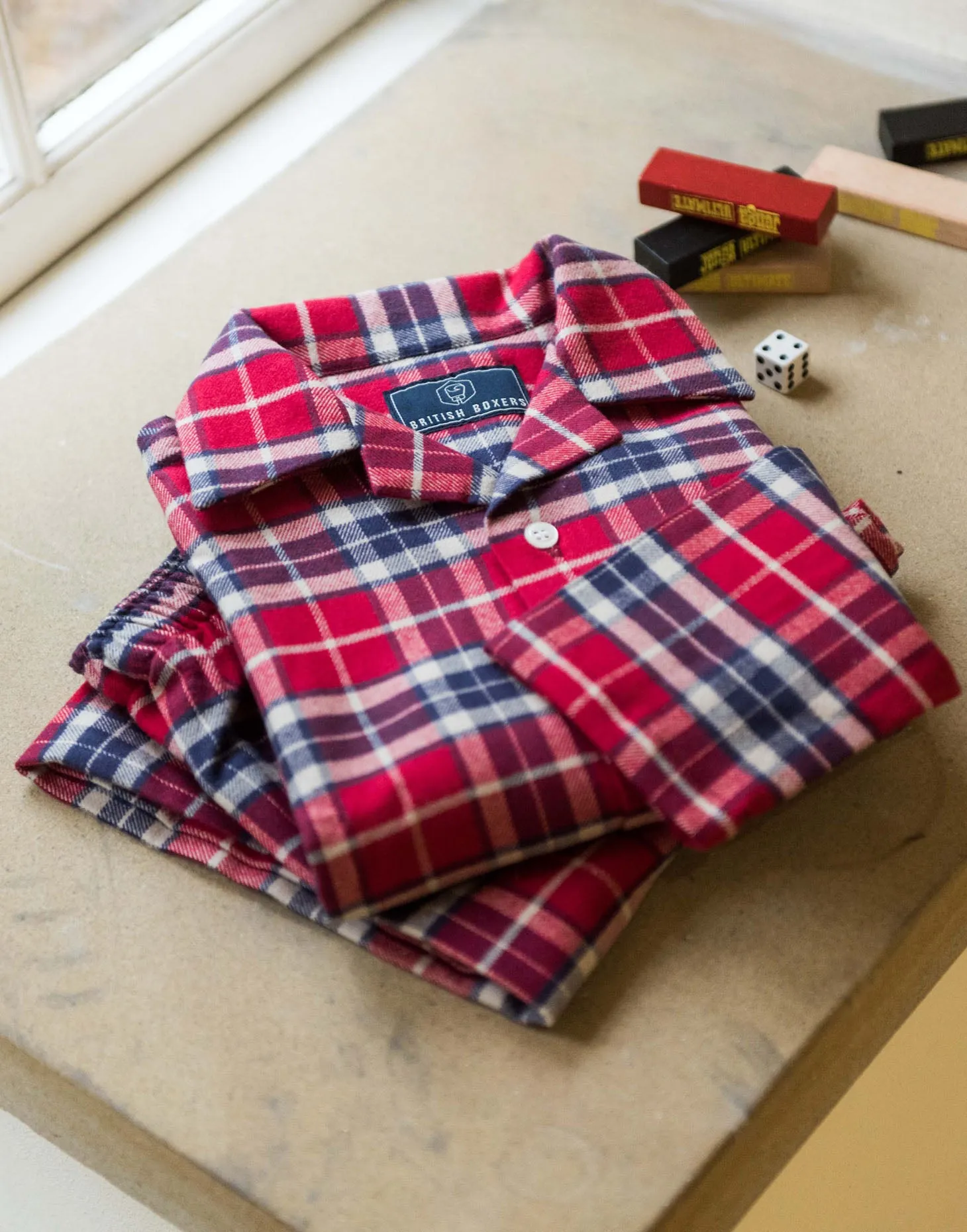 Girls Red Tartan Pyjamas