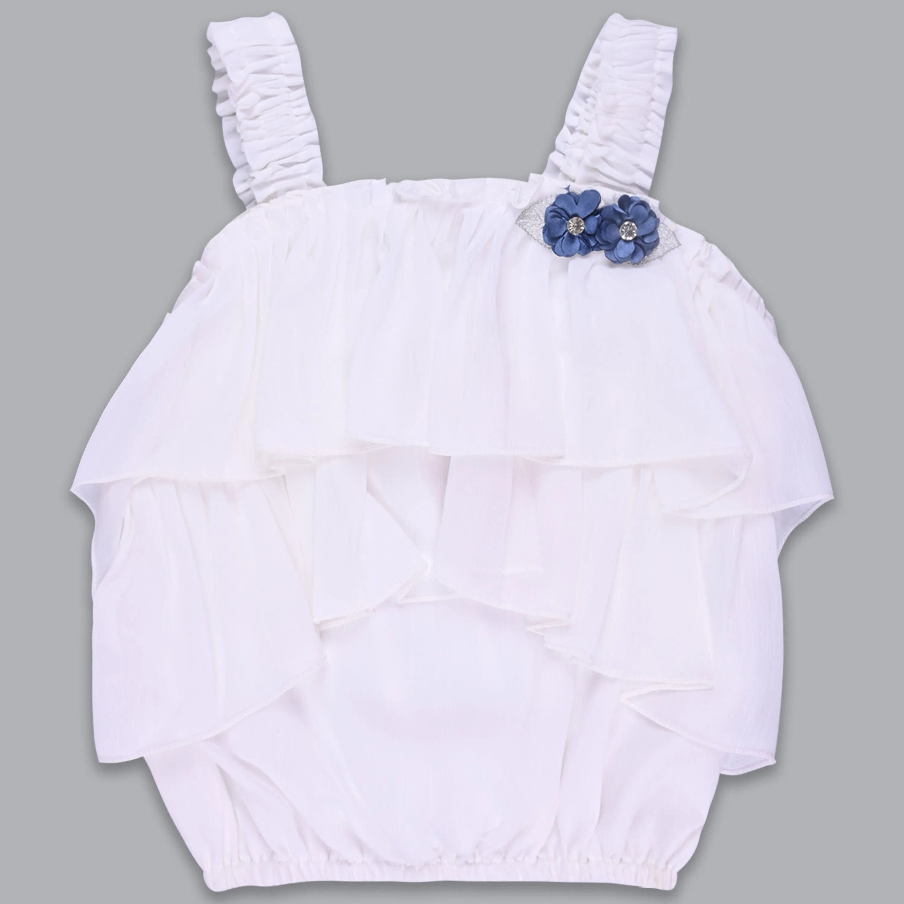 Girls Solid Top and Shorts Clothing Set