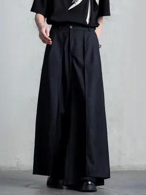 Gothic Style Double-Layer Casual Skirt Pants Unisex