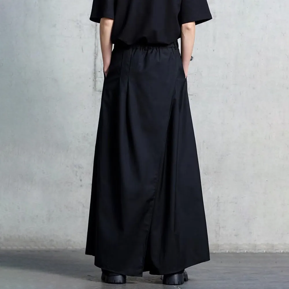 Gothic Style Double-Layer Casual Skirt Pants Unisex