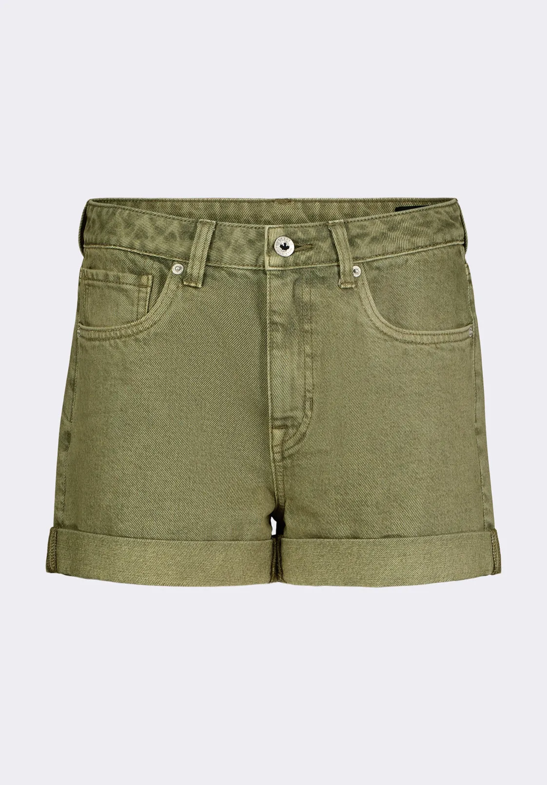 High Rise Relaxed Goldie Women's Shorts in Aloe Green - BL15963