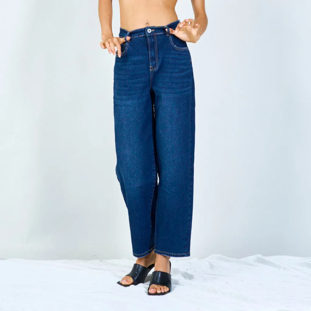 High-waisted cropped jeans with relaxed fit wholesale