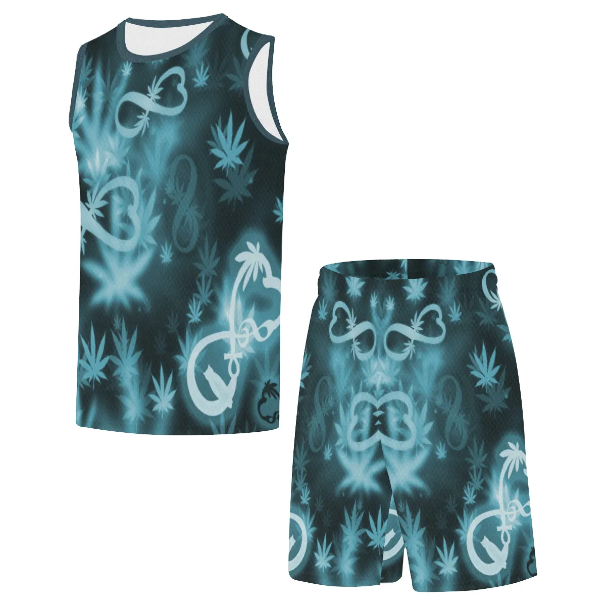 INFINITY BLUE COSMOS All Over Print Basketball Uniform