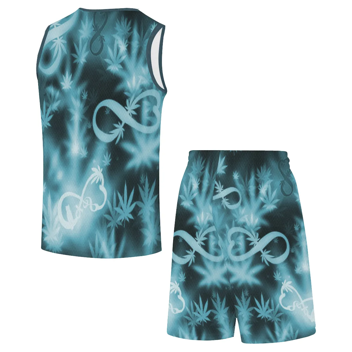 INFINITY BLUE COSMOS All Over Print Basketball Uniform