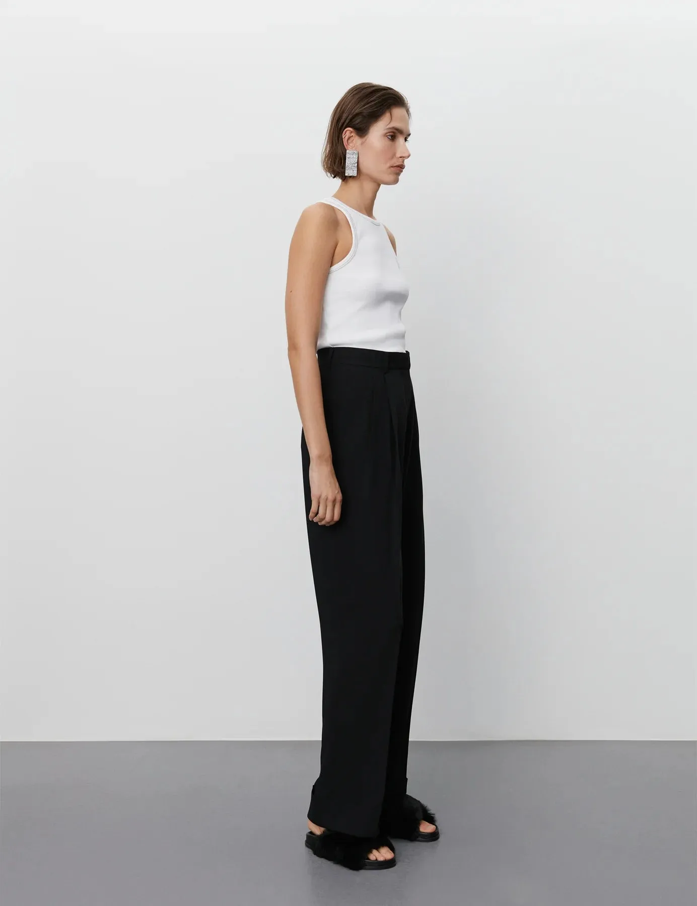 Jacques Classic Gabardine Trousers Black