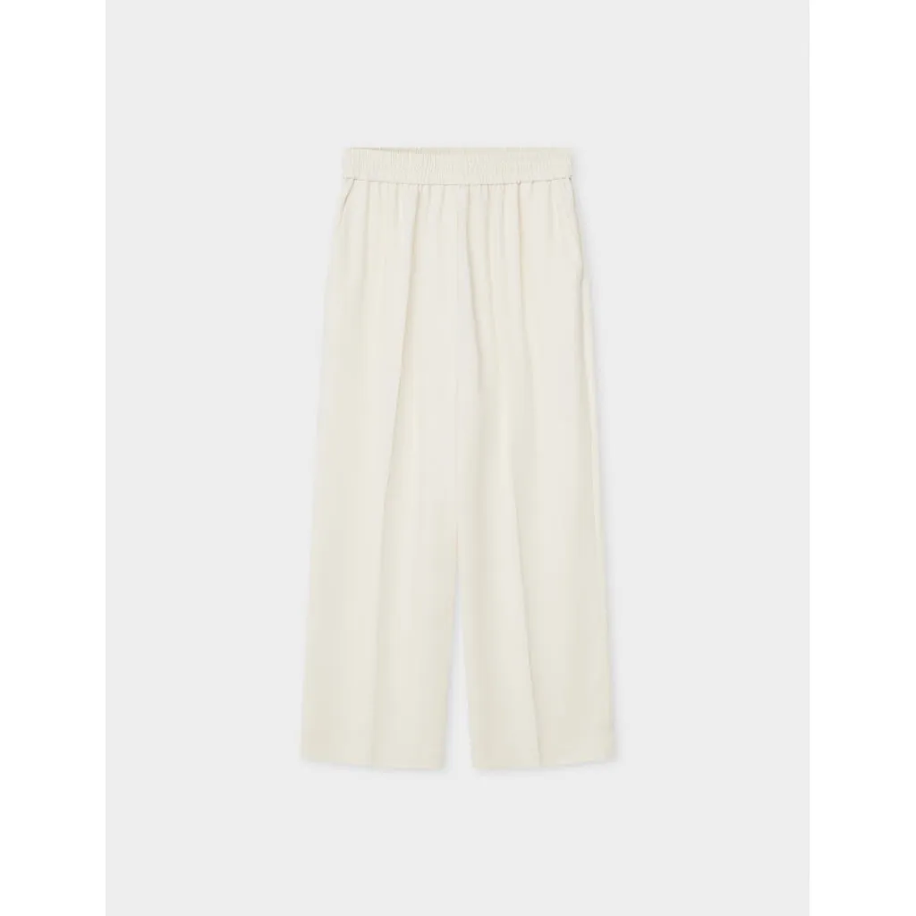 Jonah Classic Gaberdine Ivory Cropped Trousers