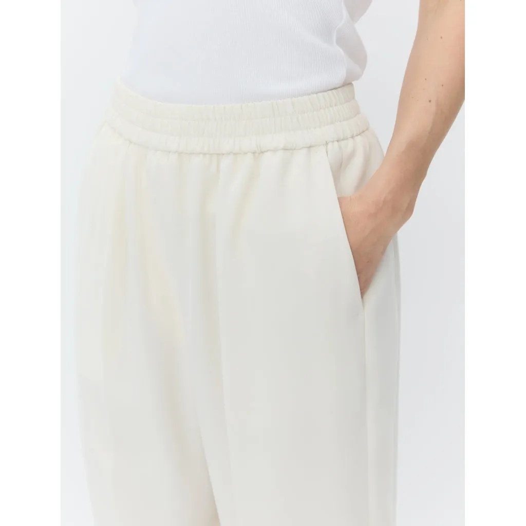 Jonah Classic Gaberdine Ivory Cropped Trousers