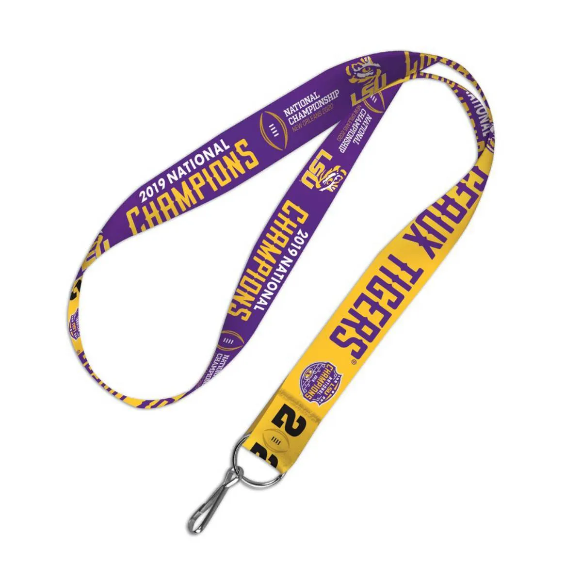 LSU Tigers 2019-2020 CFP National Champions WinCraft Durable Lanyard