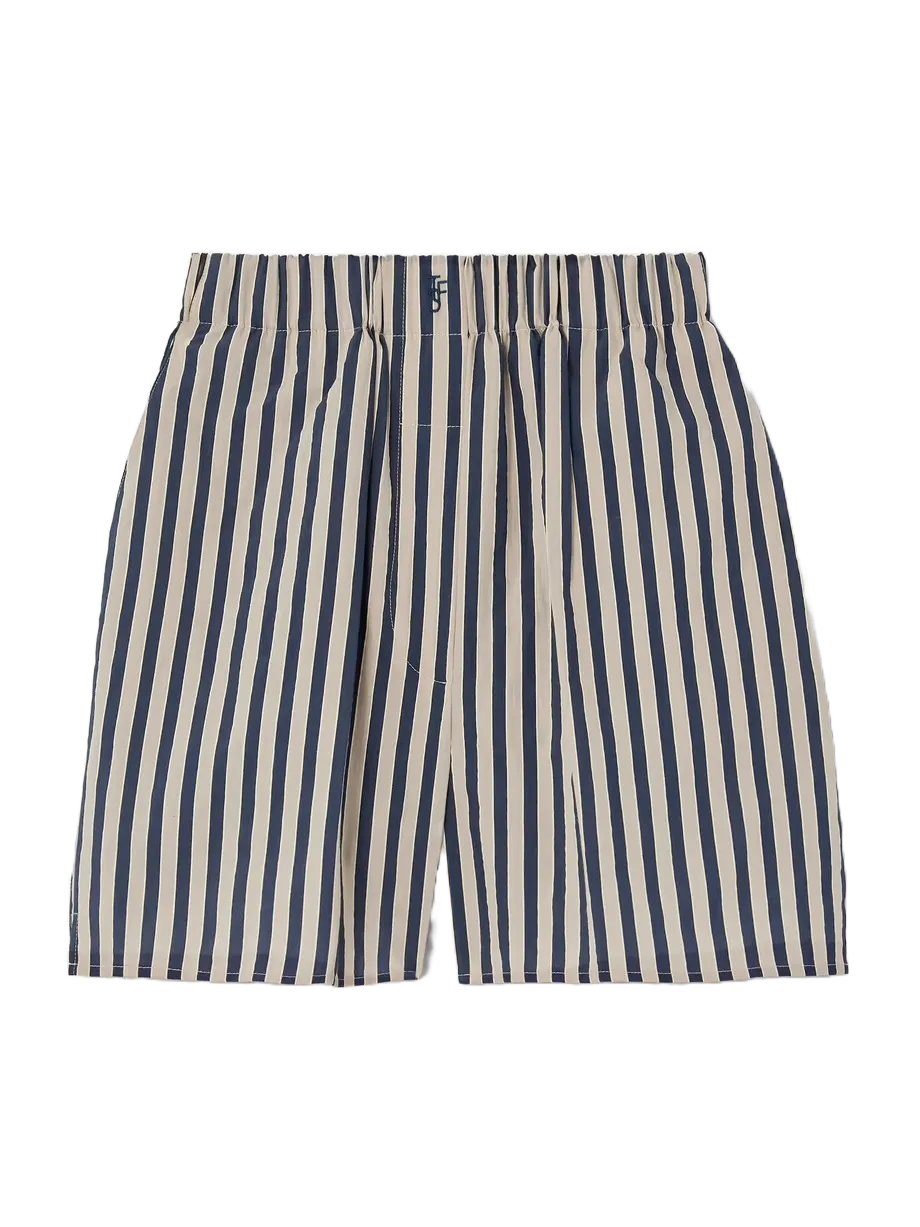 Lui Striped Cotton-blend Poplin Shorts