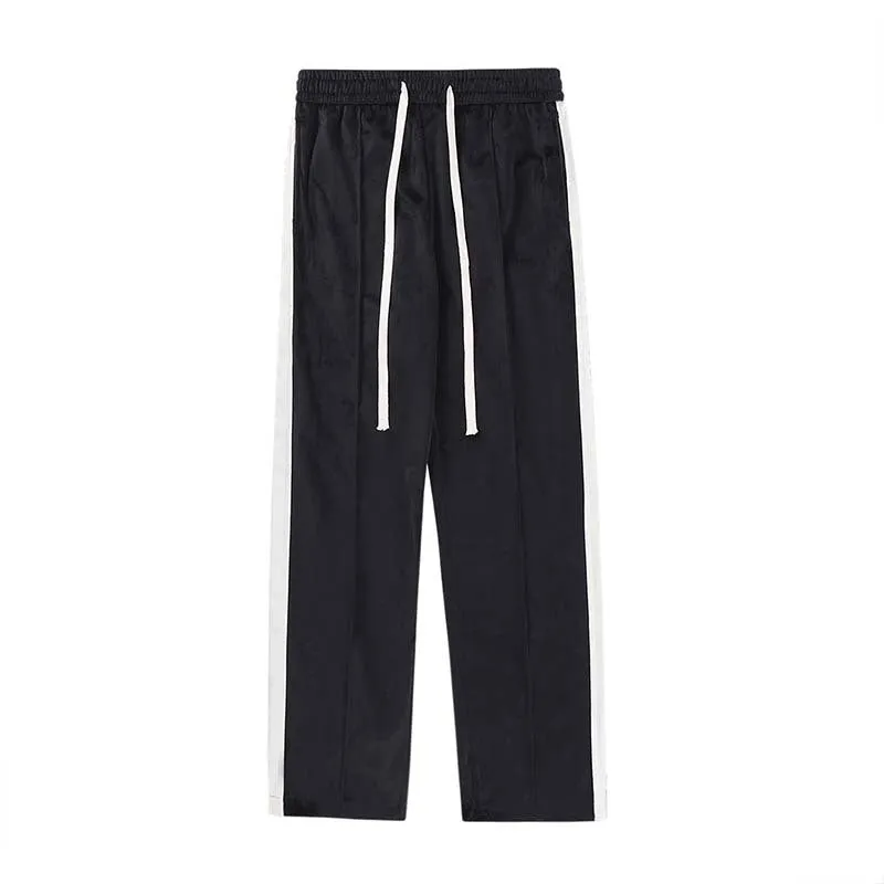 Mens Loose-fitting Casual Retro Clash Pants